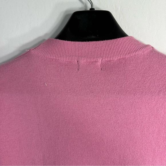 ontwelfth Floral Lace Puff Sleeve Ribbed Knit Short Sleeve Cotton Sweater Sz L - Picture 6 of 15